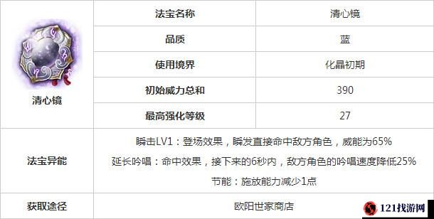 魔天记手游清心镜属性和获得方法介绍